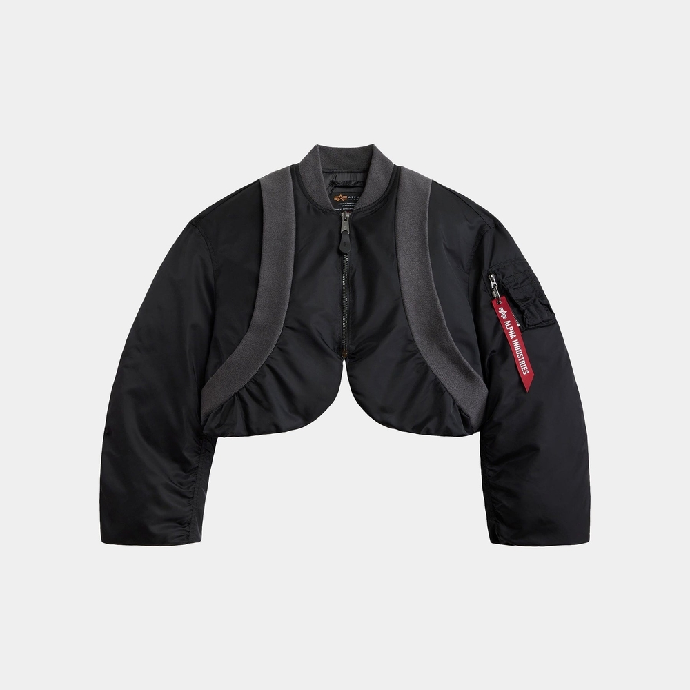 Alpha Industries Women's KNIT RIB MA-1 FLIGHT JACKET WOMENS L - Picture 2 of 3